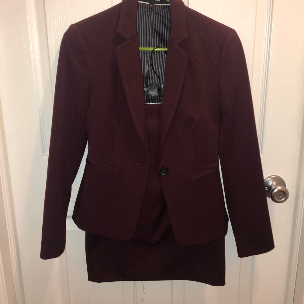 Maroon Blazer and Skirt
